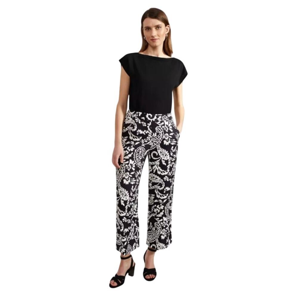 Hobbs London Ashlyn Pants in Black Ivory size 4